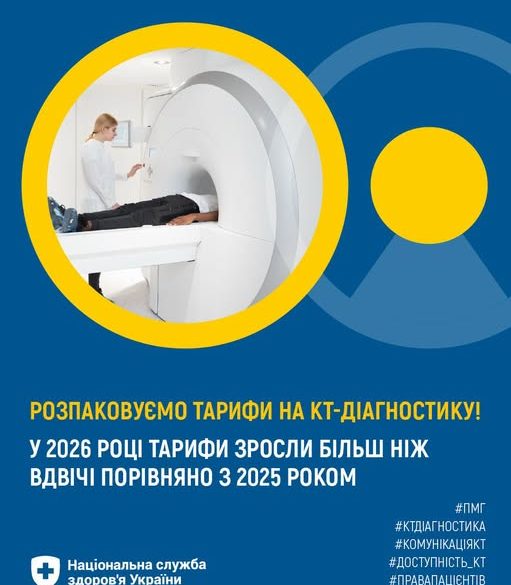 Інформування про тарифи на проведення комп'ютерної томографії (КТ) за амбулаторним пакетом та можливості використання аналітичних дашбордів НСЗУ для моніторингу даних